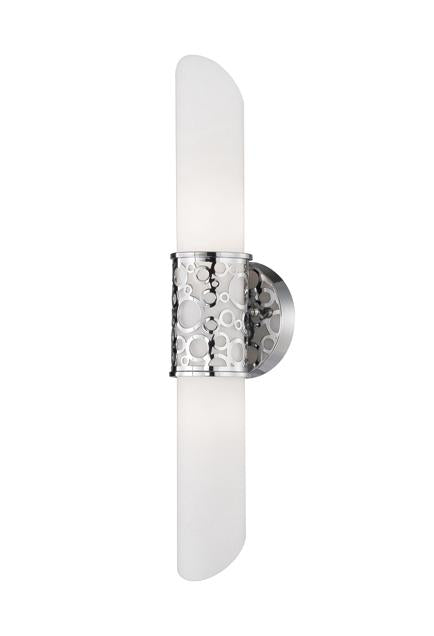 Kuzco - Two lamp wall sconce w/ cylinder glass - 68262CH