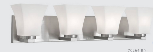 Kuzco - 4 Lamp Vanity w/ flared white opal Glass Shade