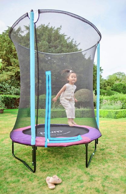 Plum Junior Reversable Outdoor Trampoline with Safety Enclosure